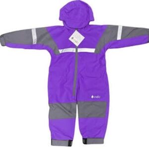 OAKI Purple and Gray Kids' Rain Gear